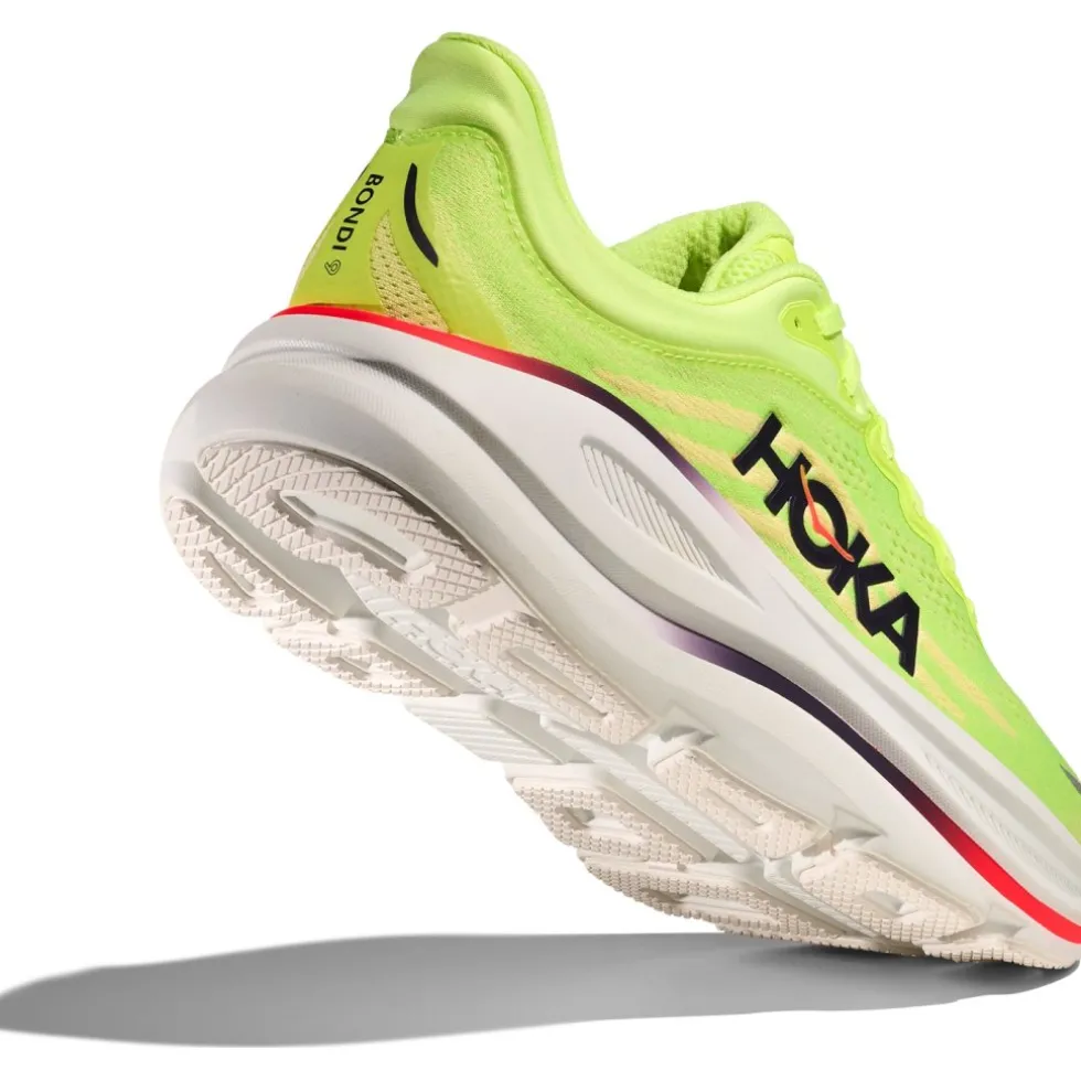 Hoka Bondi 9 Hardloopschoenen Heren - neon yuzu / sunlight
