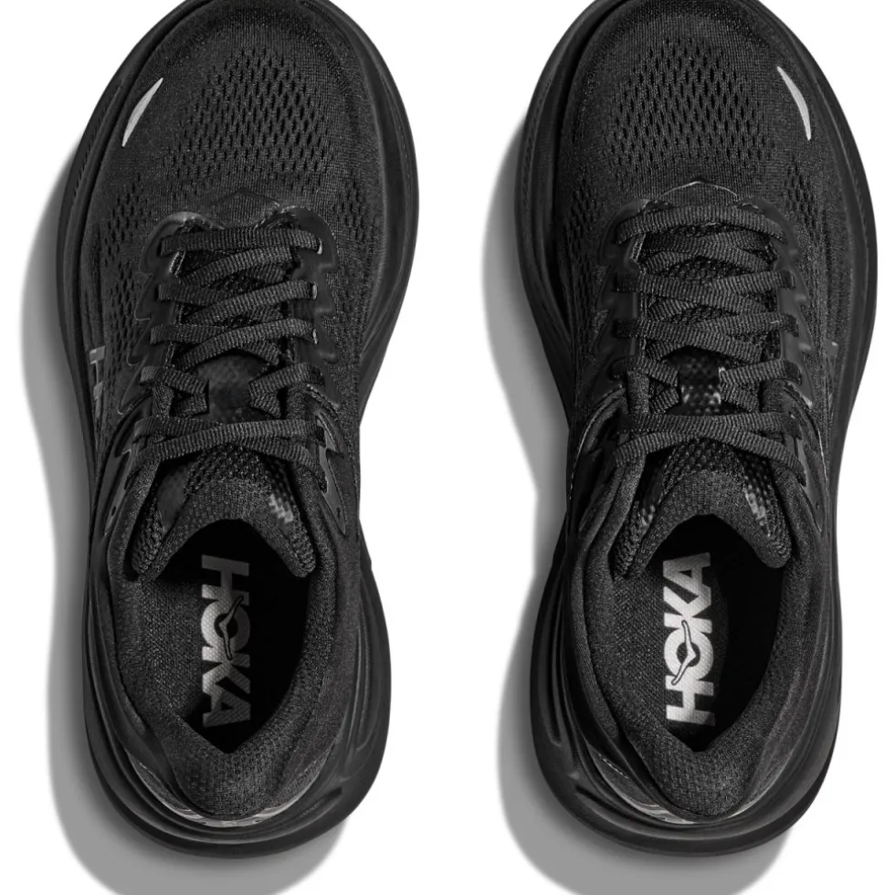 Hoka Bondi 9 Hardloopschoenen Heren - zwart / zwart