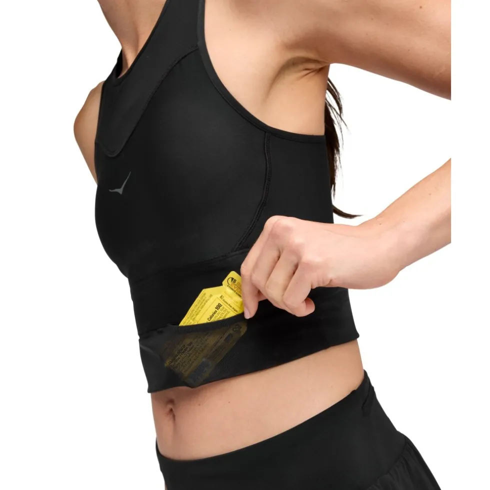 Hoka Race Day Sport-BH Dames - zwart / zwart