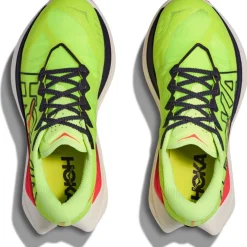 Hoka Rocket X Trail Running Schoenen Heren - neon yuzu / neon flame