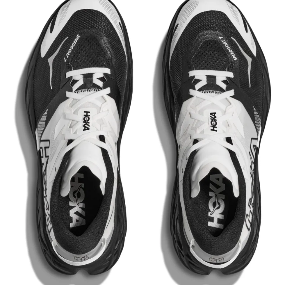 Hoka Speedgoat 7 Hardloopschoenen Heren - black / white