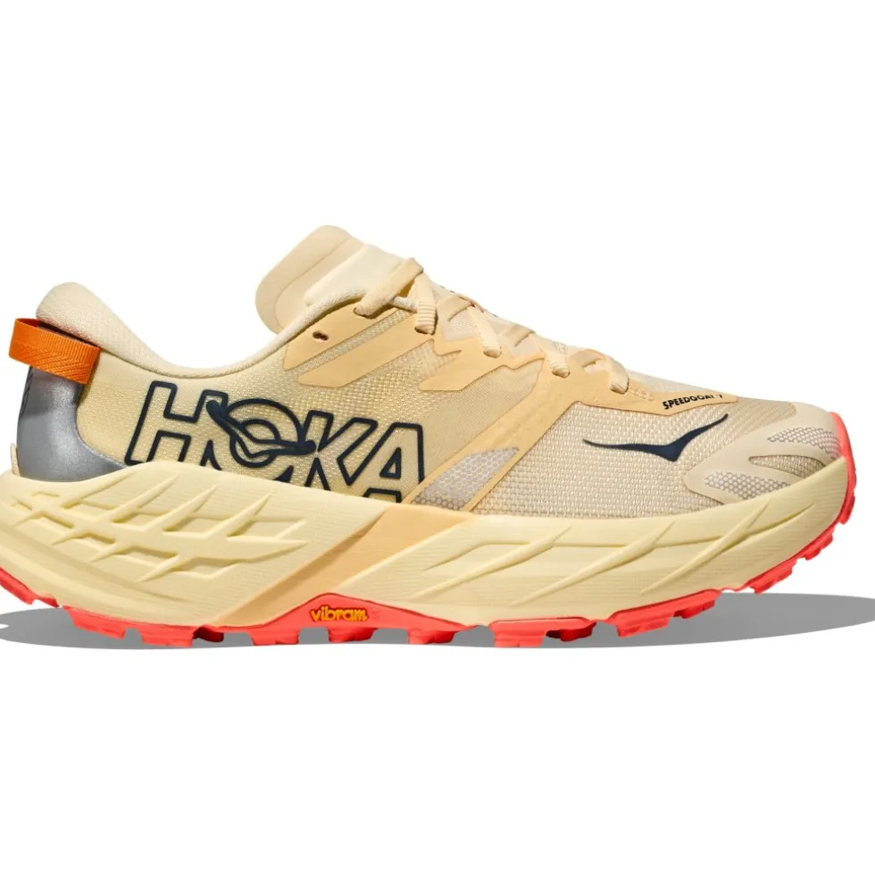 Hoka Speedgoat 7 Hardloopschoenen Vrouwen - vintage yellow / neon flame
