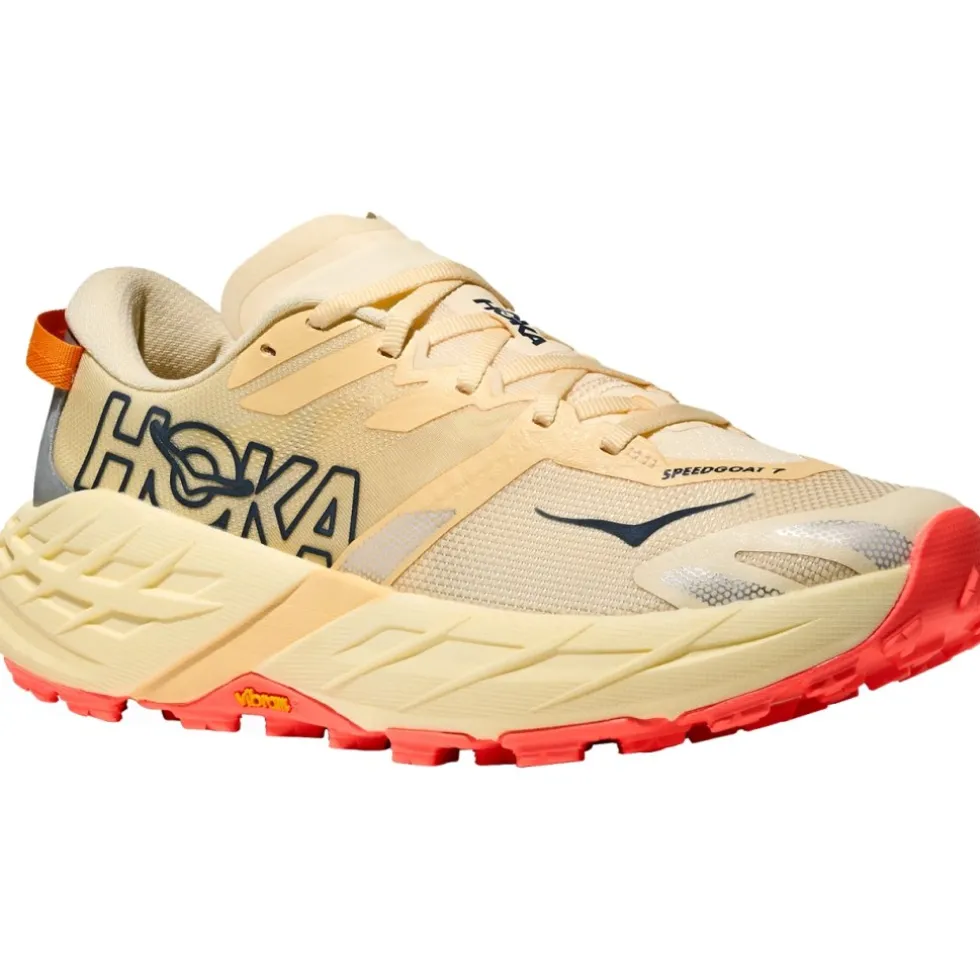 Hoka Speedgoat 7 Hardloopschoenen Vrouwen - vintage yellow / neon flame