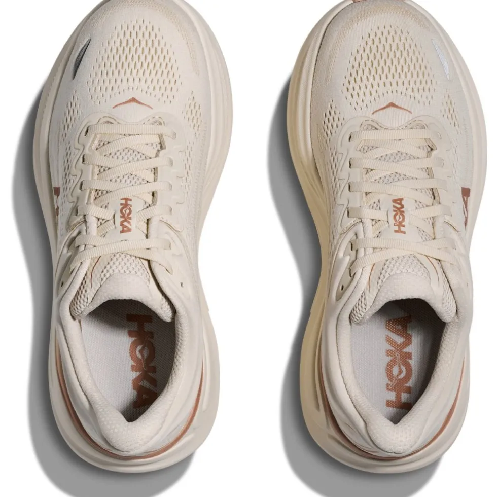 Hoka Bondi 9 Hardloopschoenen Dames - oat milk / rose gold