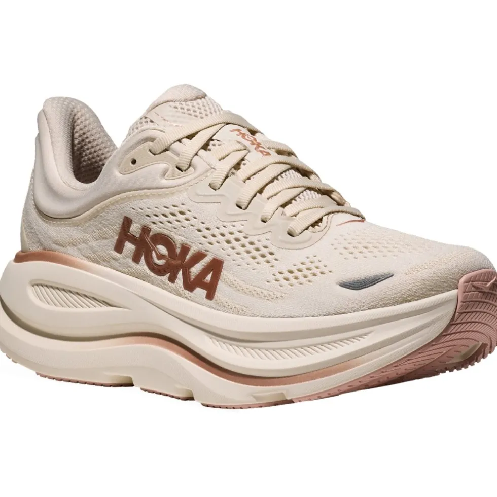 Hoka Bondi 9 Hardloopschoenen Dames - oat milk / rose gold