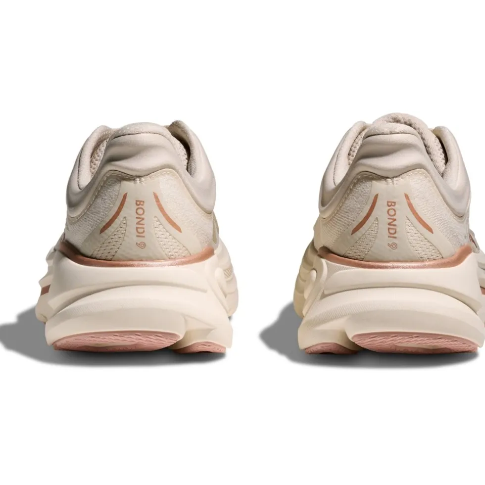 Hoka Bondi 9 Hardloopschoenen Dames - oat milk / rose gold