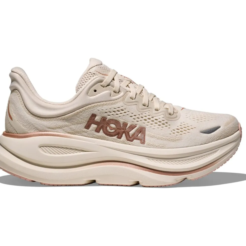 Hoka Bondi 9 Hardloopschoenen Dames - oat milk / rose gold