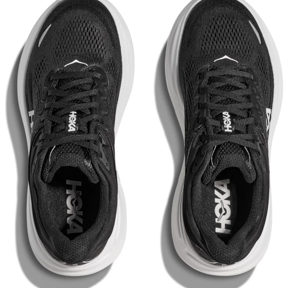 Hoka Bondi 9 Hardloopschoenen Dames - zwart / wit