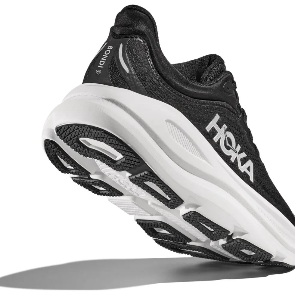 Hoka Bondi 9 Hardloopschoenen Dames - zwart / wit