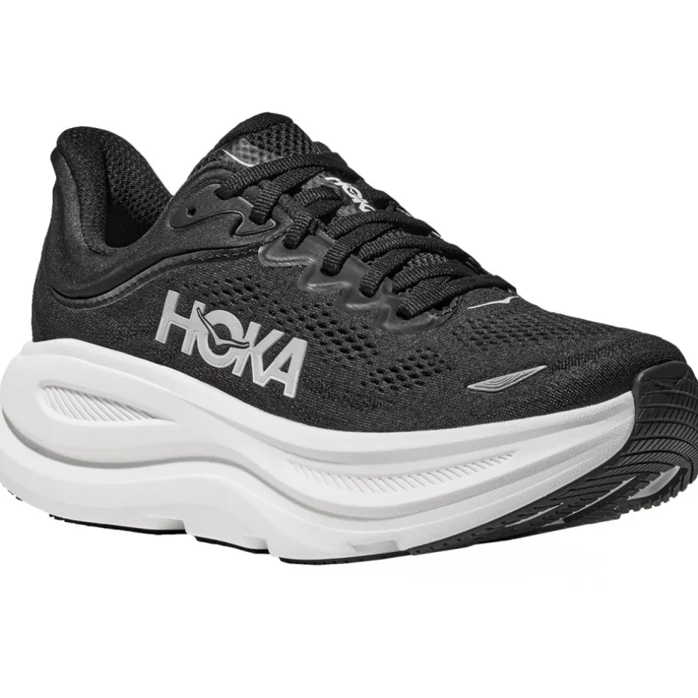 Hoka Bondi 9 Hardloopschoenen Dames - zwart / wit