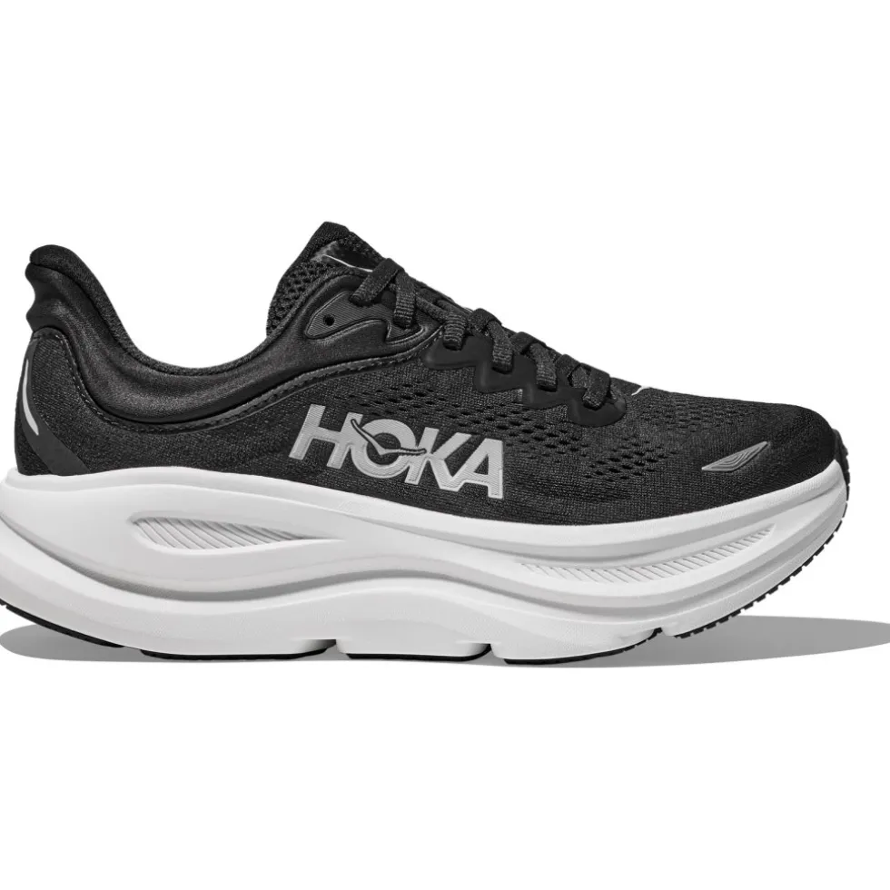 Hoka Bondi 9 Hardloopschoenen Dames - zwart / wit
