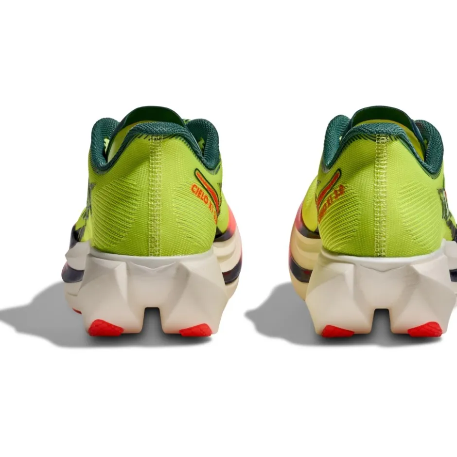 Hardloopschoenen Voor Op De Weg < Hoka Cielo X 1 3.0 Hardloopschoenen Unisex - neon yuzu / thyme