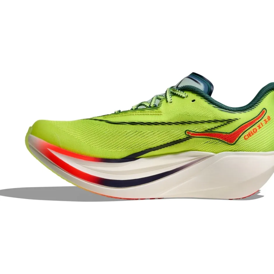 Hardloopschoenen Voor Op De Weg < Hoka Cielo X 1 3.0 Hardloopschoenen Unisex - neon yuzu / thyme