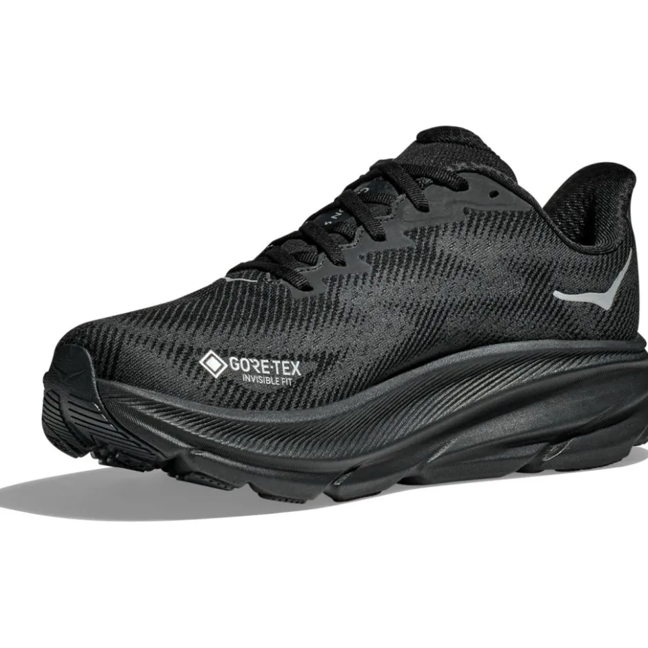 Hardloopschoenen Voor Op De Weg|Hardloopschoenen Heren < Hoka Clifton 9 GTX Hardloopschoenen Heren - zwart / zwart