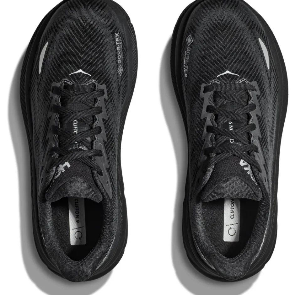 Hardloopschoenen Voor Op De Weg|Hardloopschoenen Heren < Hoka Clifton 9 GTX Hardloopschoenen Heren - zwart / zwart