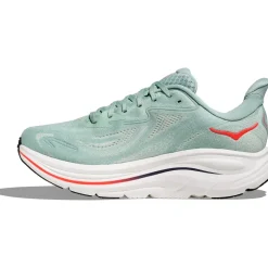 Hoka Clifton 10 Hardloopschoenen Heren - sage / neon flame