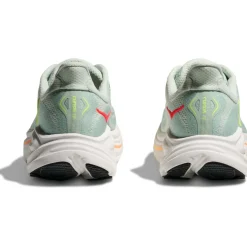 Hoka Clifton 10 Hardloopschoenen Dames - sea glass / neon flame