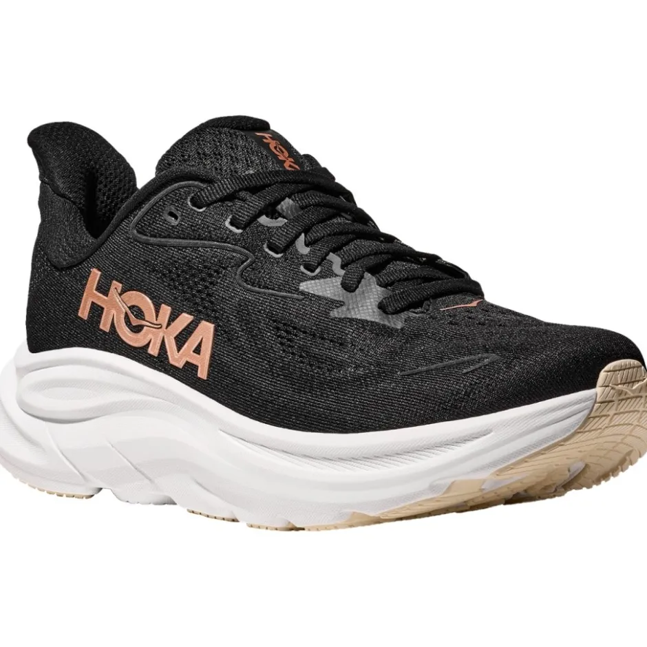 Hardloopschoenen Voor Op De Weg|Schoenen < Hoka Clifton 10 Hardloopschoenen Dames - zwart / rose gold