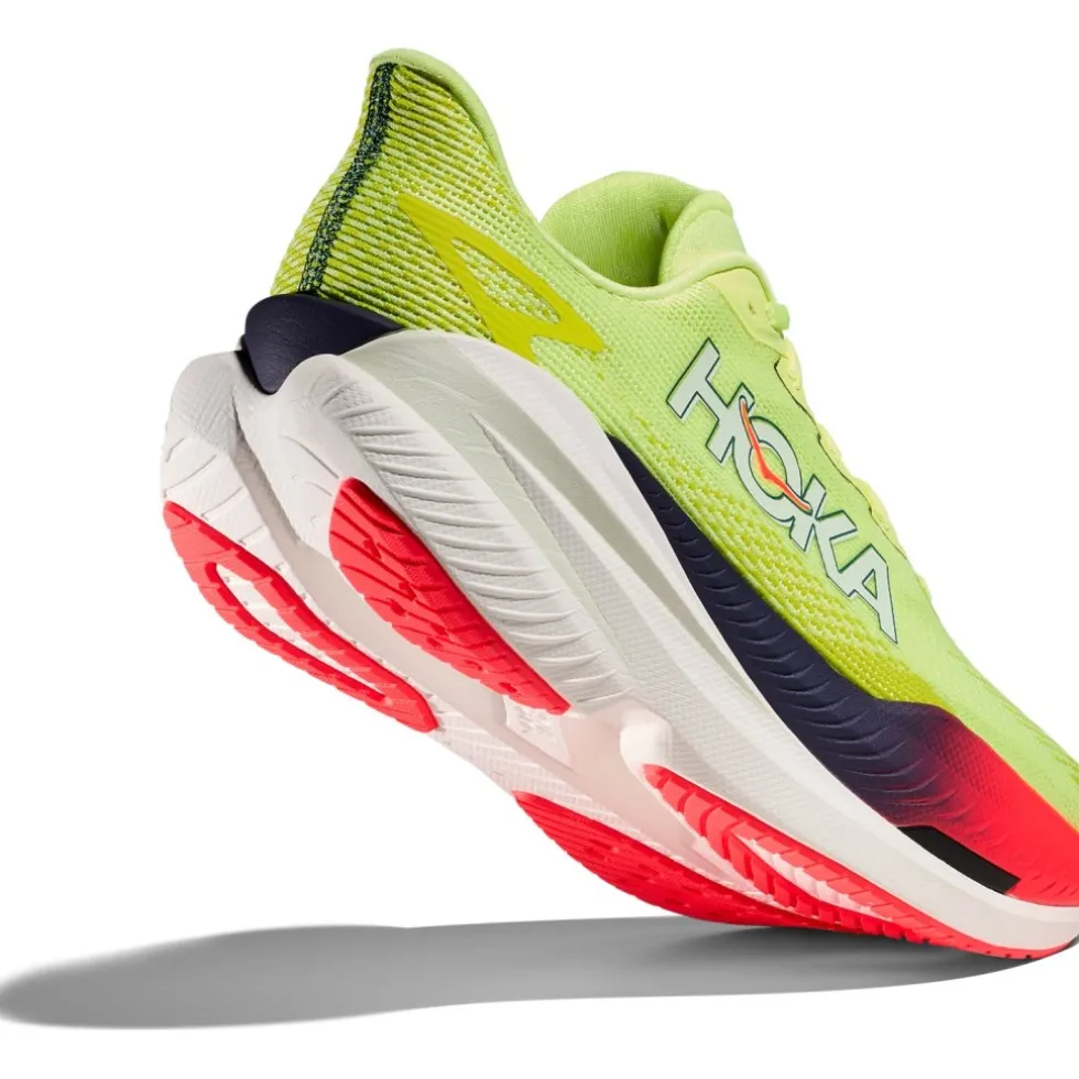 Hoka Mach X 3 Hardloopschoenen Heren - neon yuzu / squid ink