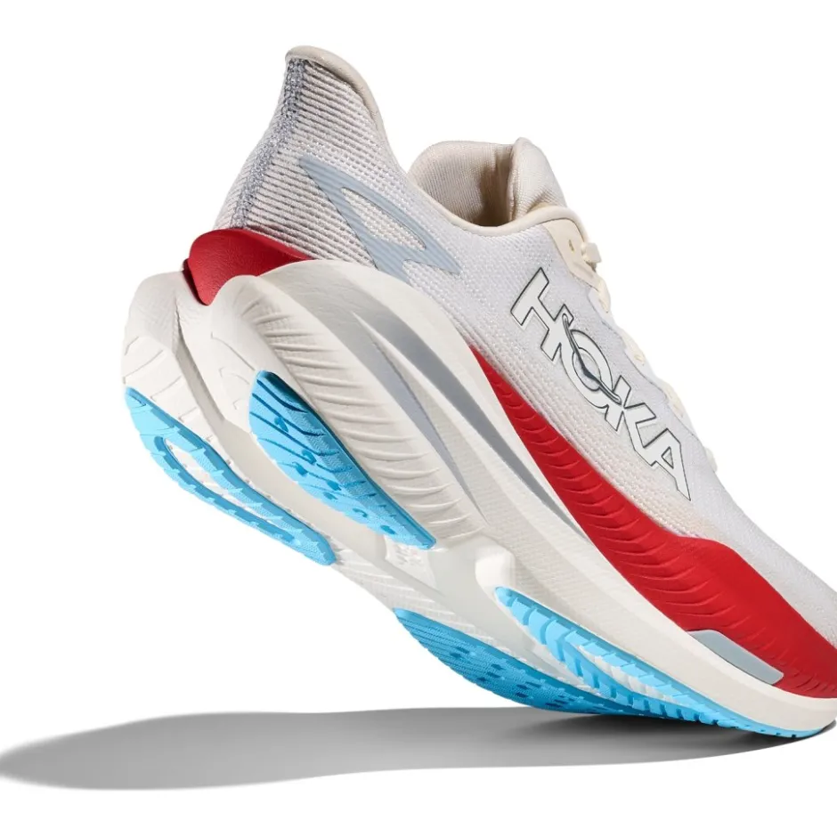 Hardloopschoenen Voor Op De Weg|Hardloopschoenen Heren < Hoka Mach X 3 Hardloopschoenen Heren - wit / alabaster