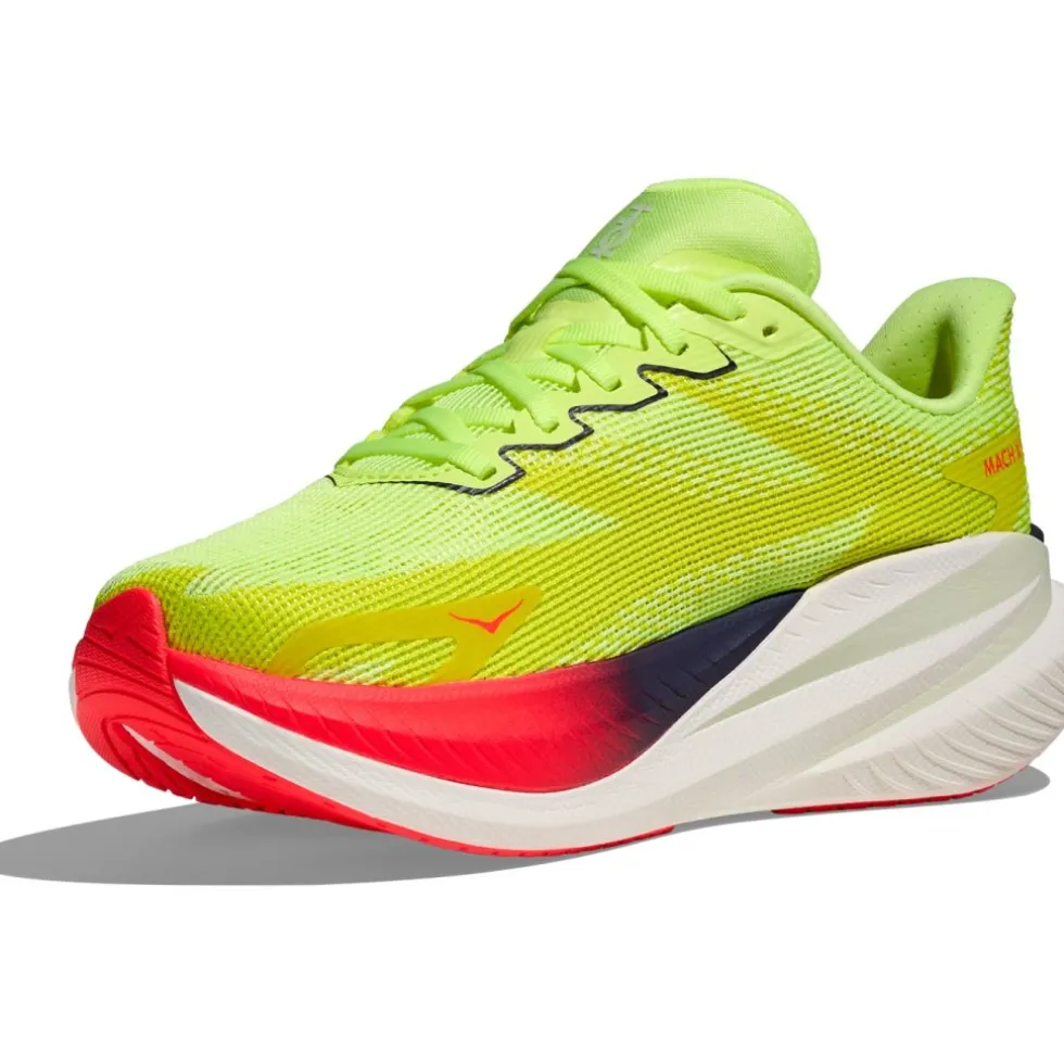 Hoka Mach X 3 Hardloopschoenen Dames - neon yuzu / squid ink