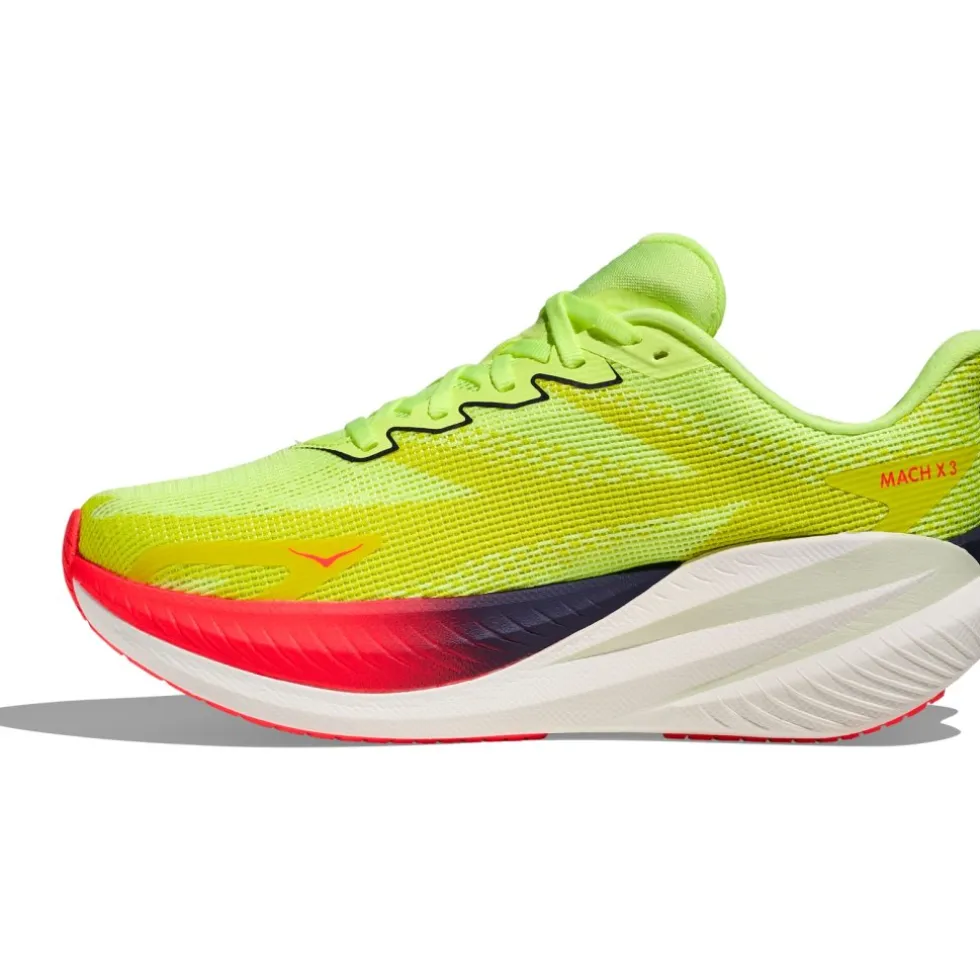 Hoka Mach X 3 Hardloopschoenen Dames - neon yuzu / squid ink