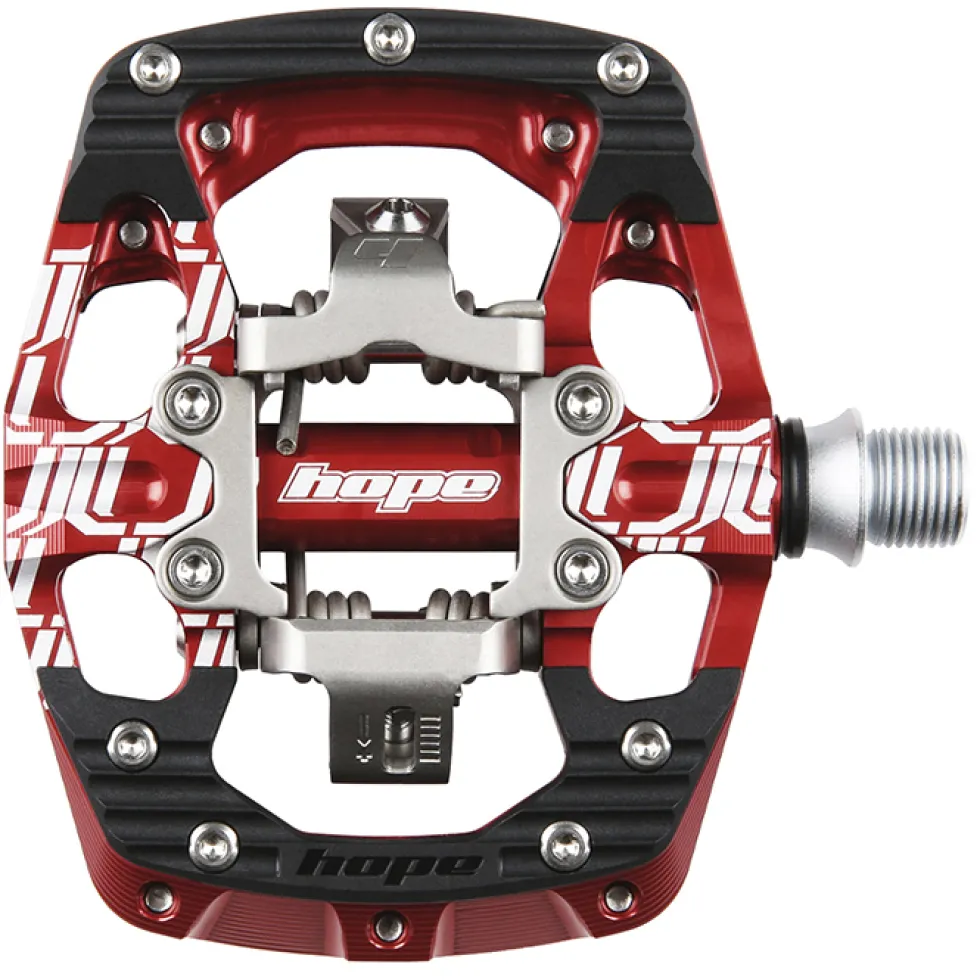 Hope Union Gravity Clipless Pedals - red