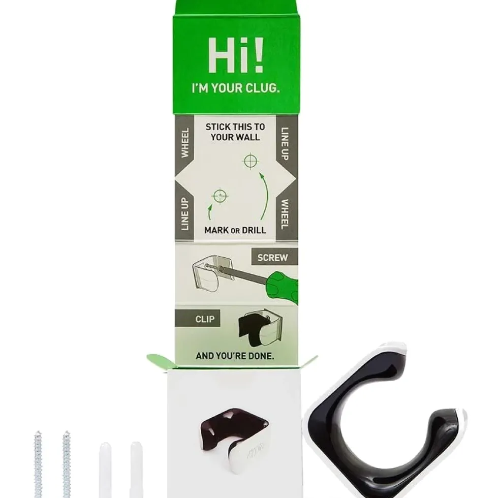 Hornit CLUG HYBRID Muurbeugel (33-43mm / 1.3-1.7") - wit-zwart