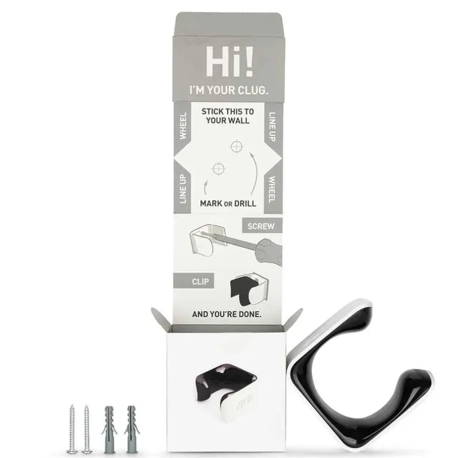 Muurbeugels < Hornit CLUG PLUS Wall Rack (70-81mm / 2,7-3,2") - white/black