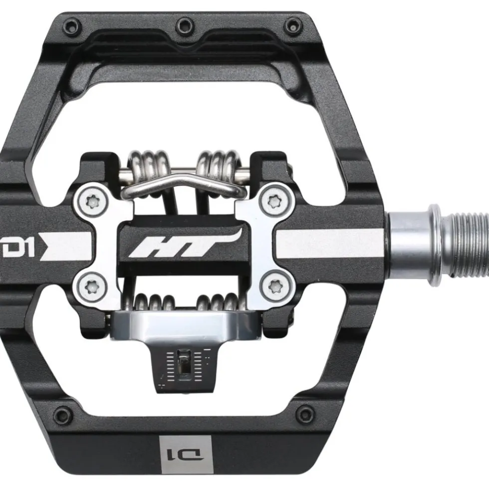 HT D1 DUO Klikpedalen / Platformpedalen - zwart