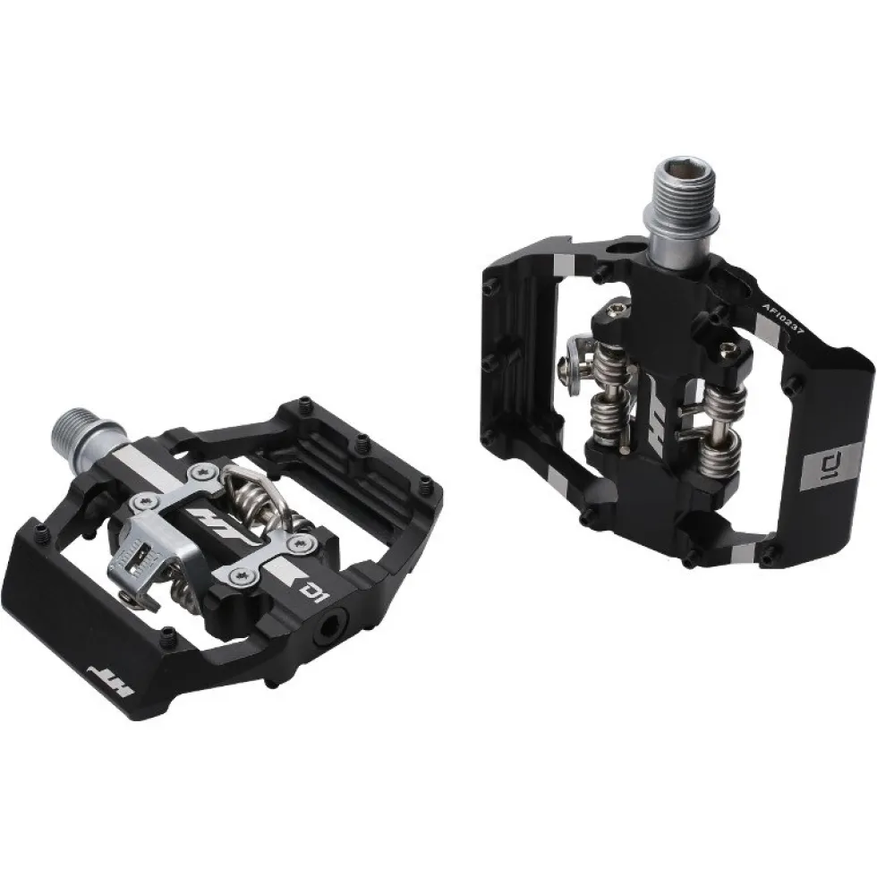 HT D1 DUO Klikpedalen / Platformpedalen - zwart