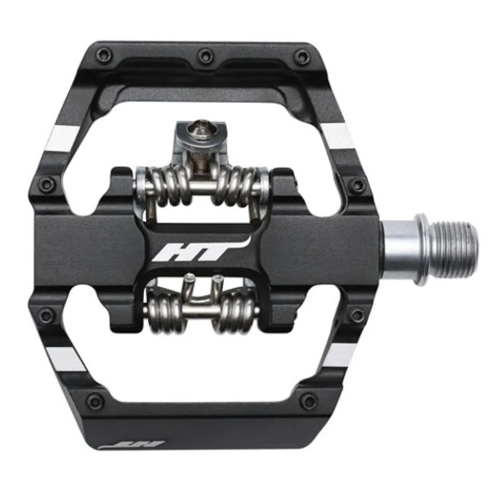 HT D1 DUO Klikpedalen / Platformpedalen - zwart