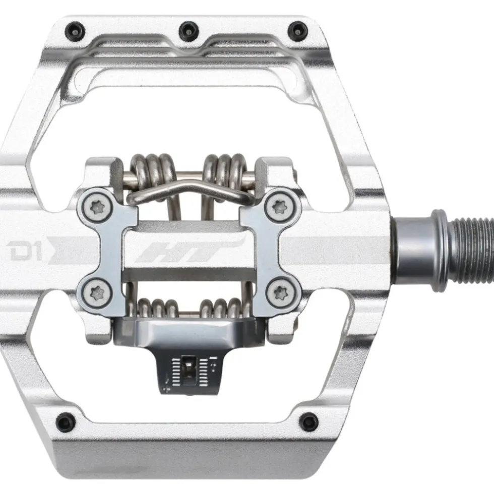 HT D1 DUO Klikpedalen / Platformpedalen - zilver