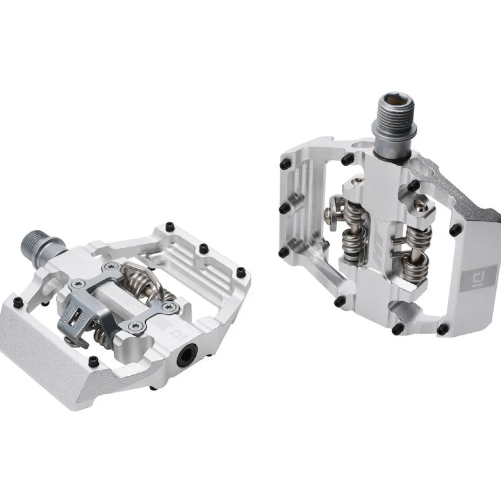 HT D1 DUO Klikpedalen / Platformpedalen - zilver