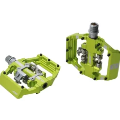 HT D1 DUO Klikpedalen / Platformpedalen - apple green