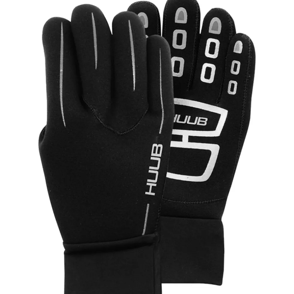 HUUB Design Neopreen Zwemhandschoenen - zwart/zilver