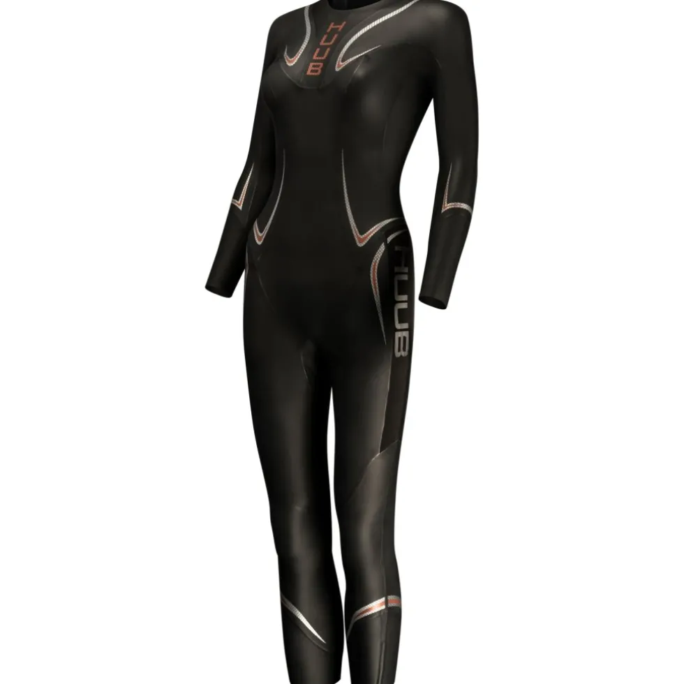 HUUB Design TC Performance 3:3 Wetsuit Dames - zwart/oranje