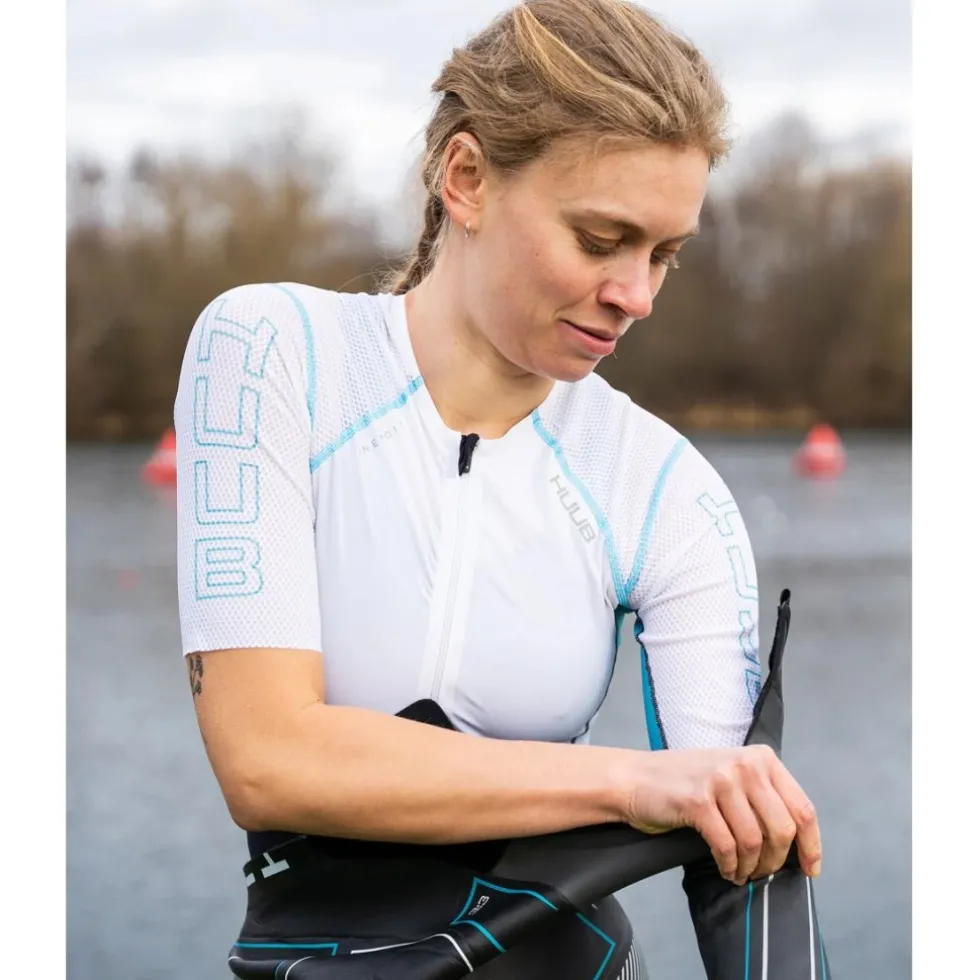 HUUB Design Anemoi 2 SUB22 Trisuit Dames - black/white/aqua
