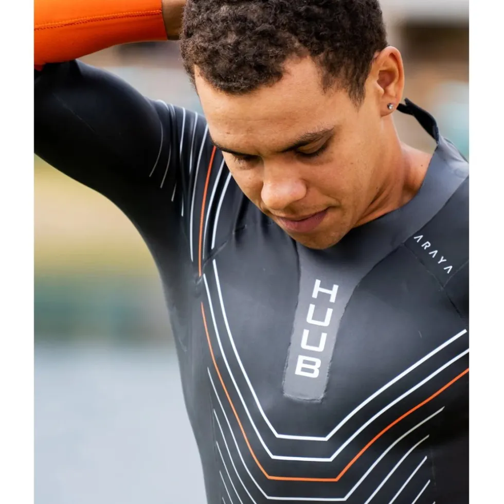 HUUB Design Araya Wetsuit Heren - zwart/oranje