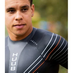 HUUB Design Araya Wetsuit Heren - zwart/oranje