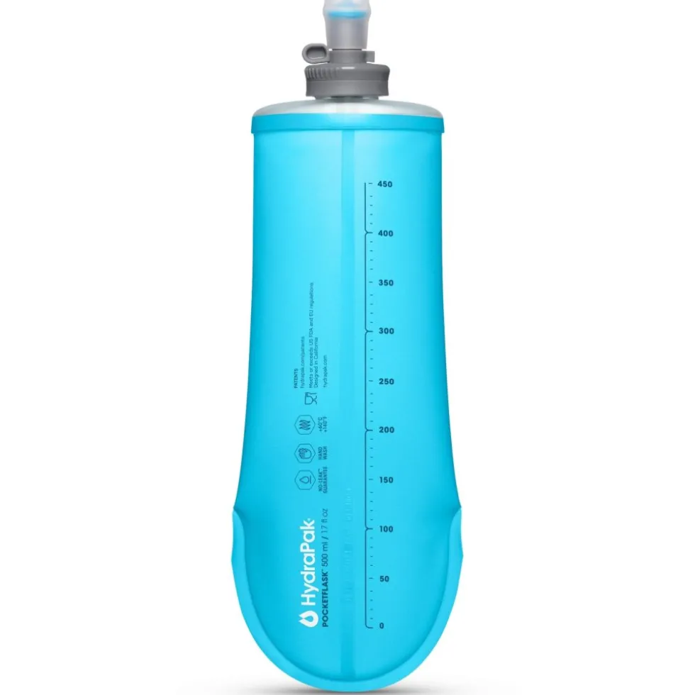 Hydrapak PocketFlask Opvouwbare fles - 500 ml - Malibu Blue