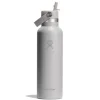 Hydro Flask 21oz Standard Mouth Isoleerfles + Flex Straw Decksel - 621ml - Birch