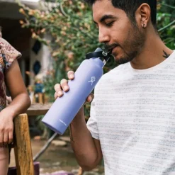 Outdoor Flessen & Thermosflessen < Hydro Flask 21oz Standard Mouth Isoleerfles + Flex Straw Decksel - 621ml - Botanical Bliss Agave
