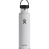 Outdoor Flessen & Thermosflessen < Hydro Flask 24oz Standard Mouth Isoleerfles + Flex Dop - 710ml - White