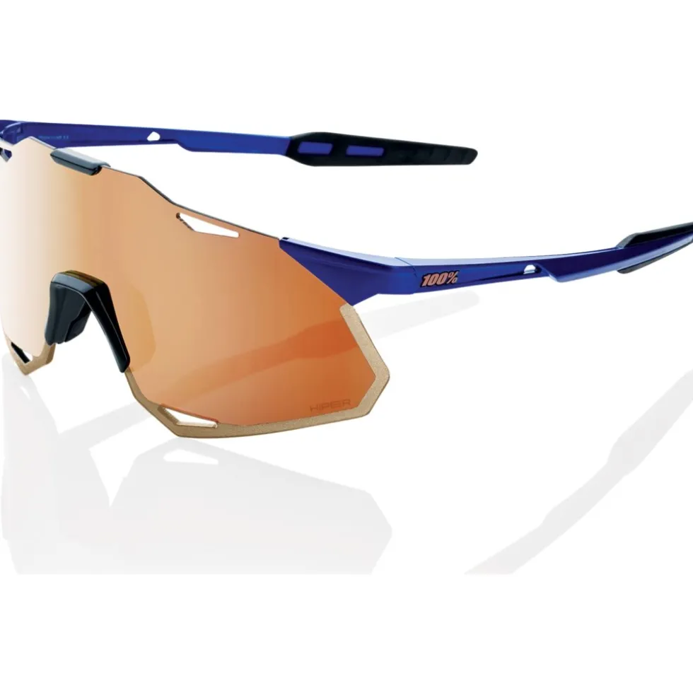 100% Hypercraft XS Bril - Gloss Cobalt Blue - HiPER Copper Mirror | Clear