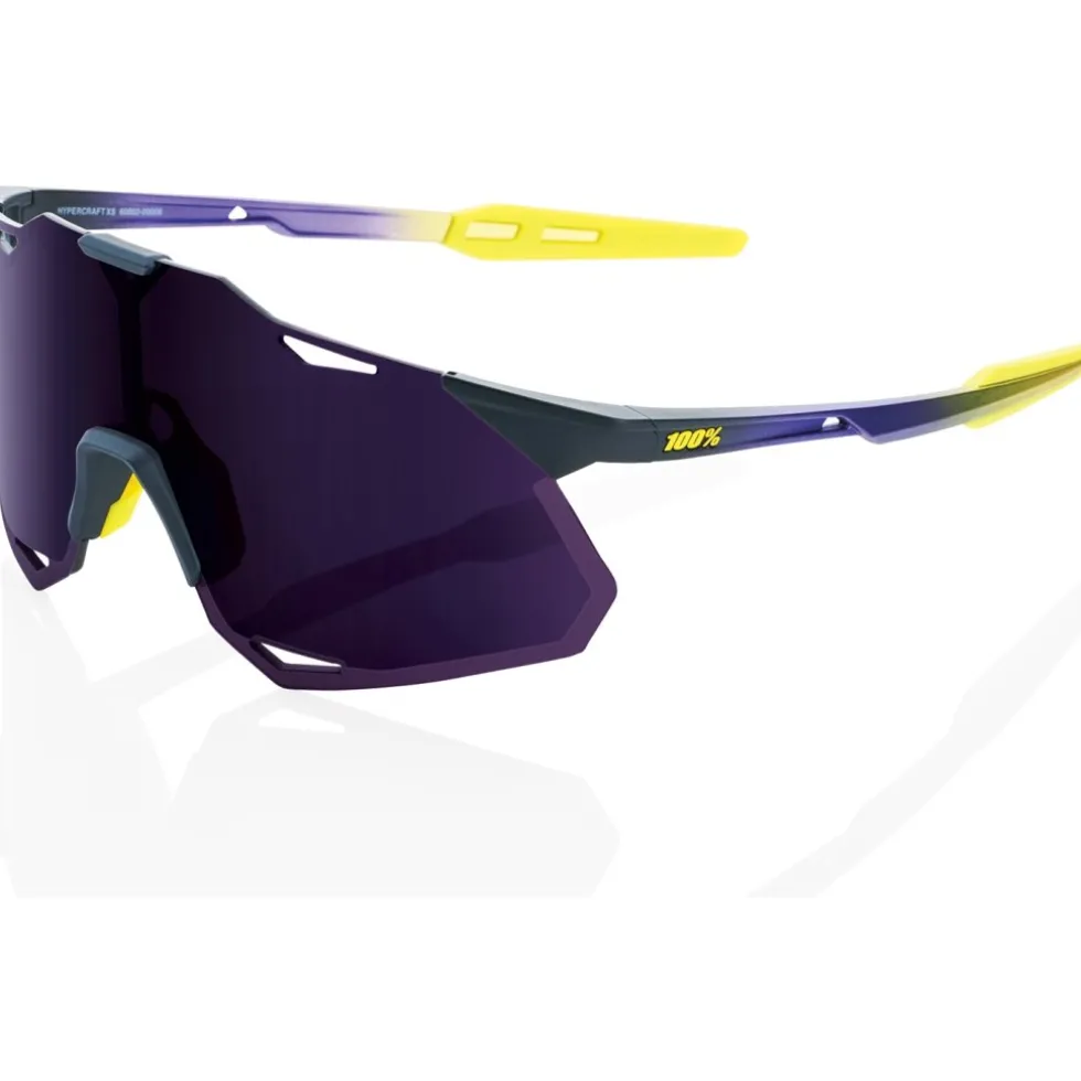 100% Hypercraft XS Bril - Matte Metallic Digital Brights - Dark Purple | Clear