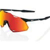 100% Hypercraft XS Bril - Soft Tact Black - HiPER Red Multilayer Mirror | Clear