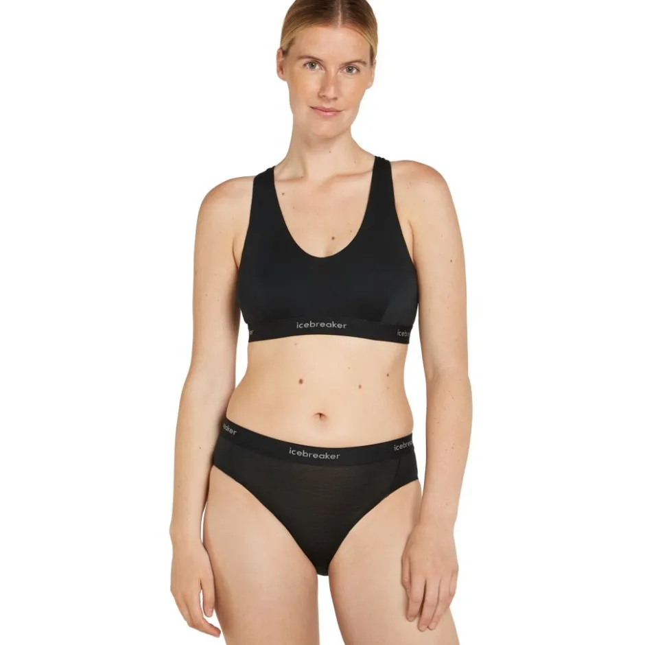 Ondergoed|Sport Bh'S < Icebreaker erino 125 Coo-ite™ prite Racerback BH Dae - Zwart