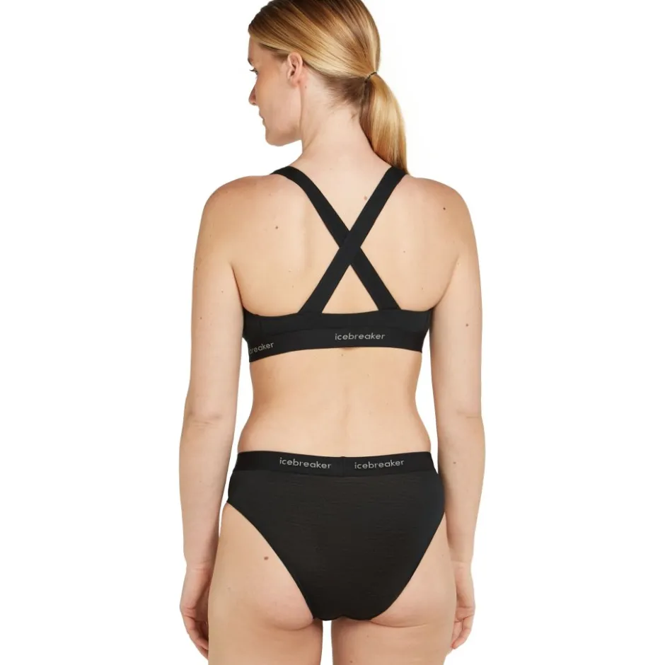 Ondergoed|Sport Bh'S < Icebreaker erino 125 Coo-ite™ prite Racerback BH Dae - Zwart