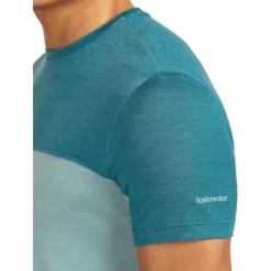 T-Shirts En Tops < Icebreaker erino 125 Coo-ite™ phere Coour Bock T-hirt heren - Hydro/Topaz